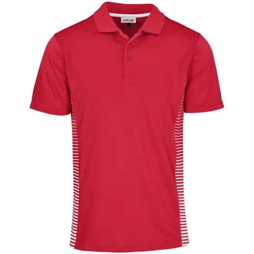 Mens Zeus Golf Shirt Red